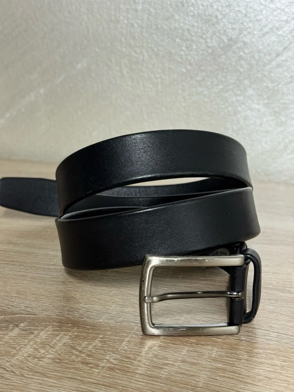 Perry Ellis Portfolio Men's Black Leather Belt Size 36/50/L